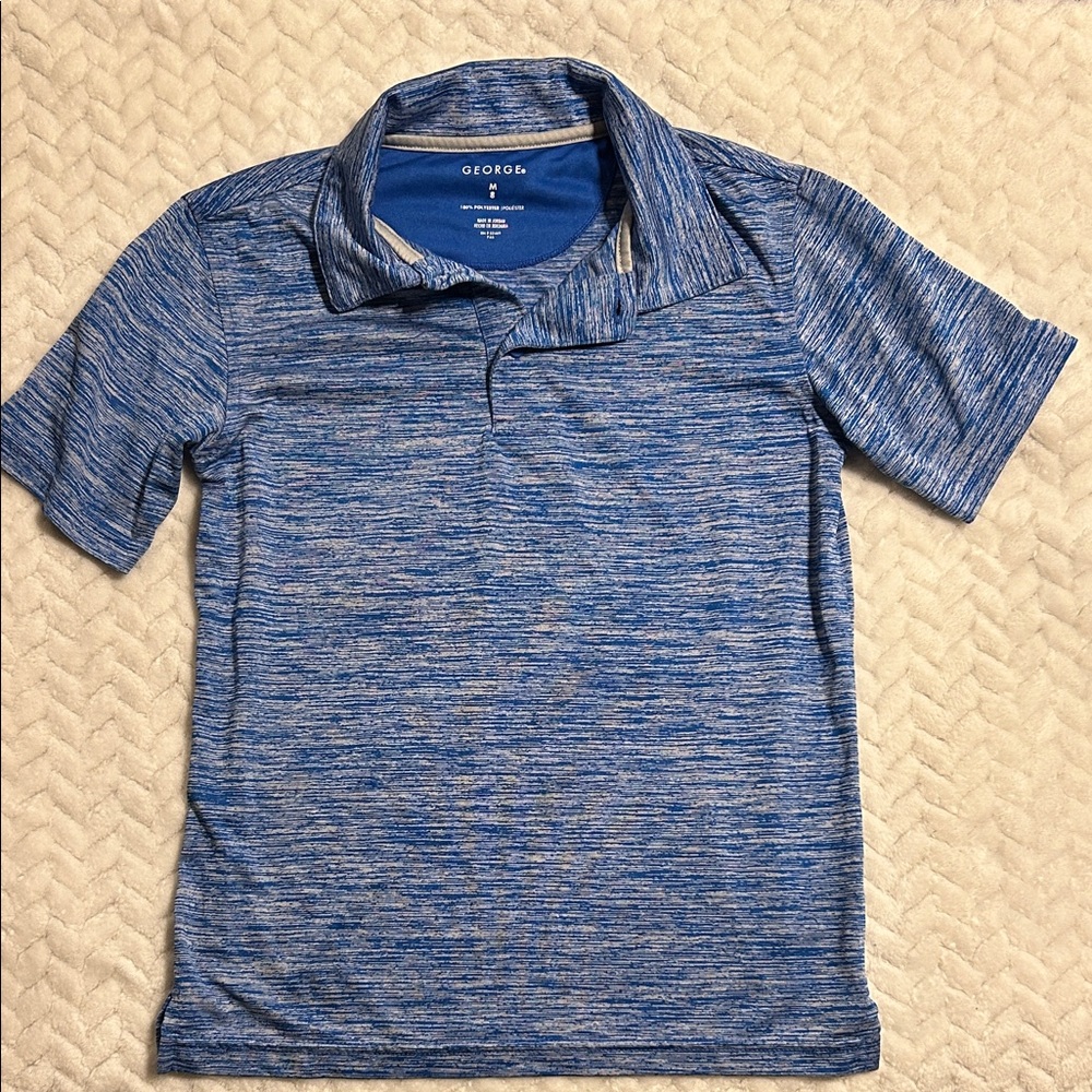 George Heathered Blue Polo Shirt